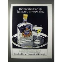 1980 Boodles Gin Ad - It's More Than Expensive