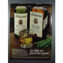 1980 Ballantine's Scotch Ad - As Like As Peas in a Pod
