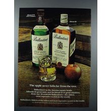 1980 Ballantine's Scotch Ad - The Apple Never Falls Far