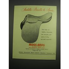 1948 Moss Bros Saddle Ad - Saddle, Bridle & Spur