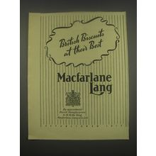 1949 Macfarlane Lang Biscuits Ad - at their best