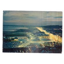 ST. HELIER by Night, JERSEY, used vintage postcard. by J Arthur Dixon 1972 pm #