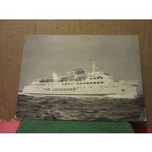 "THE LONDONER" LUXURY LINER SHIP unused vintage postcard Tilbury to Calais #