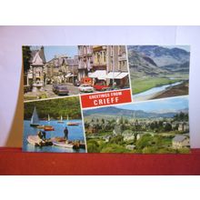 multiview, CRIEFF, PERTHSHIRE. unused postcard by E T W Dennis dated 1971 =