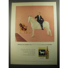 1956 White Horse Scotch Ad - Stepping out tonight? Let White Horse carry you