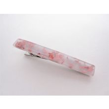 Small 2 inch super slim pink speckled alligator hair clip fine thin hair