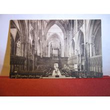 YORK MINSTER, CHOIR WEST. unused antique postcard by F. Frith #