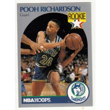 1990-91 Hoops Pooh Richardson RC basketball card #190 - Timberwolves