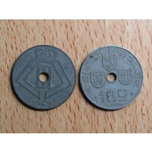 Belgium 1943 10 Centime Belgique (French Text) Coin