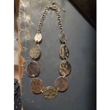 womens silvertone necklace