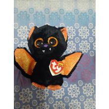 beanie boos vampire bat "echo" with tag only sat on a shelf 15cm high