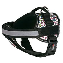 Multi Purpose Dog Harness Leopard Rainbow M 22"-30"