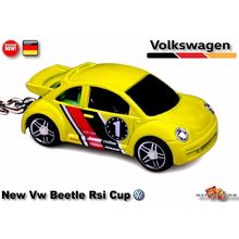 HTF KEYCHAIN YELLOW VW NEW BEETLE