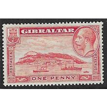 GIBRALTAR 1931-33 GEORGE V 1d WMK MULT SCRIPT CA PERF 14 MINT HINGED SG110
