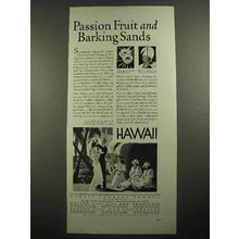 1931 Hawaii Tourist Bureau Ad - Passion Fruit
