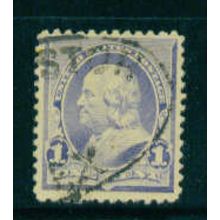 Used 219 1c Benjamin Franklin Fine M01951