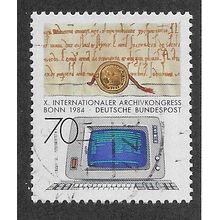 GER 1984 70pf '10TH INTERNATIONAL ARCHIVES CONGRESS' FINE USED (EBID76-590)
