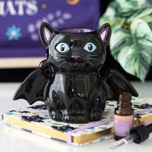 Oil and Wax Melt Burner - Cute and Creepy Bat Cat Design