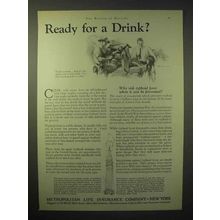 1929 Metropolitan Life Insurance Ad - Ready for a Drink