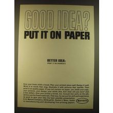 1963 Warren's Paper Ad - Good idea? Put it on paper Better Idea: print it