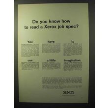 1964 Xerox Corporation Ad - How To Read a Job Spec