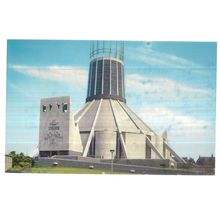 THE ROMAN CATHOLIC CATHEDRAL , LIVERPOOL. vintage used postcard 1968 pm =