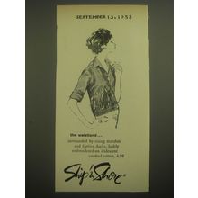1958 Ship 'n Shore Shirt Advertisement - The waistland