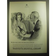 1959 Harvey's Bristol Cream Sherry Ad - My father always called it the noblest