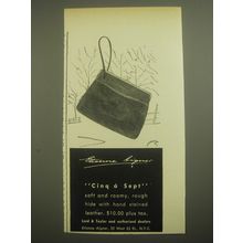 1958 Etienne Aigner Purse Advertisement - Cinq a Sept