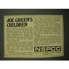 1967 NSPCC National Society for the Prevention of Cruelty to Children Ad