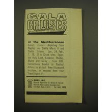 1967 Sun Line Ad - Gala Cruises in the Mediterranean