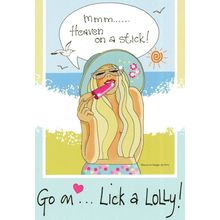 Eastbourne Pink Ice Lolly Lick Me Sussex Seaside Comic Postcard