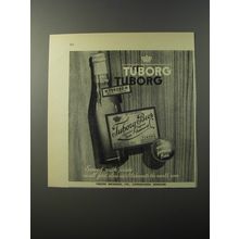 1953 Tuborg Beer Ad - Served with pride in all first class establishments
