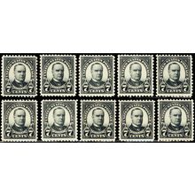 559, Mint NH 7¢ F-VF Lot of 10 Fresh Stamps CV $155.50 - Stuart Katz