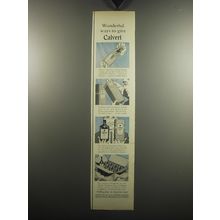 1957 Calvert Reserve Whiskey Ad - Wonderful ways to give Calvert