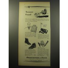 1955 Abercrombie & Fitch Ad - Turtle Bib, Electric Putt Return, Suburban Boots