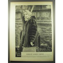 1955 Gunther Jaeckel Fur Coat Ad - Great Links Mink