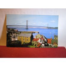 FORTH ROAD BRIDGE from SOUTH QUEENSFERRY, SCOTLAND postcard by E T W Dennis =