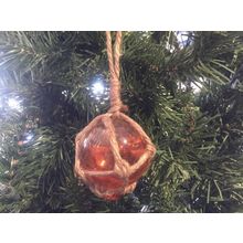 Pack Of 2] Orange Japanese Glass Ball Fishing Float Decoration Christmas Orn...
