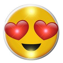 Heart Eyes Emoji Flashing Body Light Lapel Pins