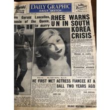 VINTAGE ORIGINAL DAILY GRAPHIC & SKETCH NEWSPAPER JUNE 2 1952 SOUTH KOREA CRISIS