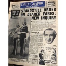 VINTAGE ORIGINAL DAILY GRAPHIC & SKETCH NEWSPAPER APRIL 16th 1952 BRITAIN BONN