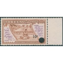 Tokelau 1967 10c on ½d red-brown & purple SG11 MNH