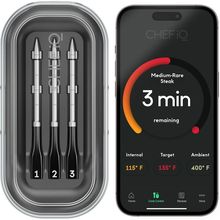 CHEF Iq Sense Smart Wireless Meat Thermometer with 3 Ultra-Thin Probes, Unlimite