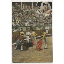 Manolete, después de una estocada early 20th C. RPPC Spain bullfight