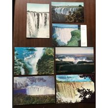 8 postcards lot Zimbabwe Rhodesia Victoria Falls various views 1907-1970s ?