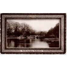 R.P. POSTCARD OF PITVILLE GARDENS CHELTENHAM GLOUCESTERSHIRE POSTED 1903 (4278)