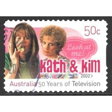 AUSTRALIA 2006: 50th ANNIVERSARY OF TELEVISION - 50c KATH & KIM USED (G6)