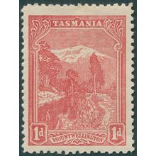 Tasmania 1910 1d carmine-red Perf compound of 11 & 12 SG250gd unused