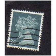 1990 GB QUEENS 34P DEEP BLUEISH-GREY F/U SG1473